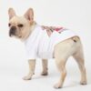 Side view of the white Barkberry Bear dog t-shirt