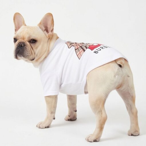 Side view of the white Barkberry Bear dog t-shirt