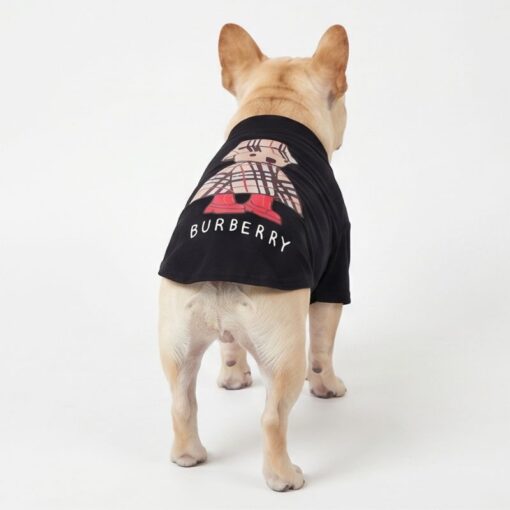 Back view of the black Barkberry Bear dog t-shirt