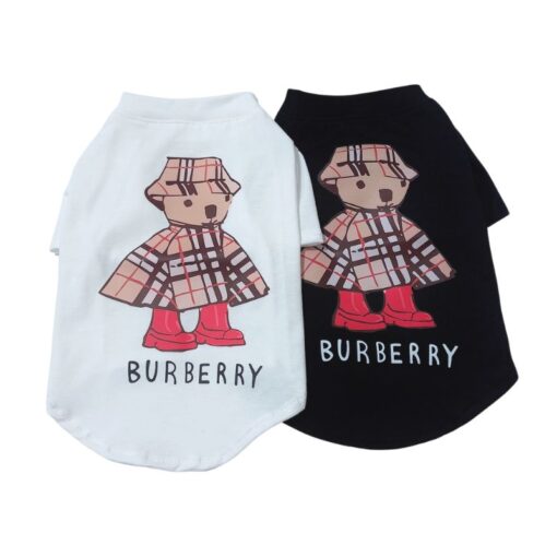 Black and white Barkberry Bear dog t-shirts with check bear graphic