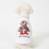 Back view of the white Barkberry Bear dog t-shirt