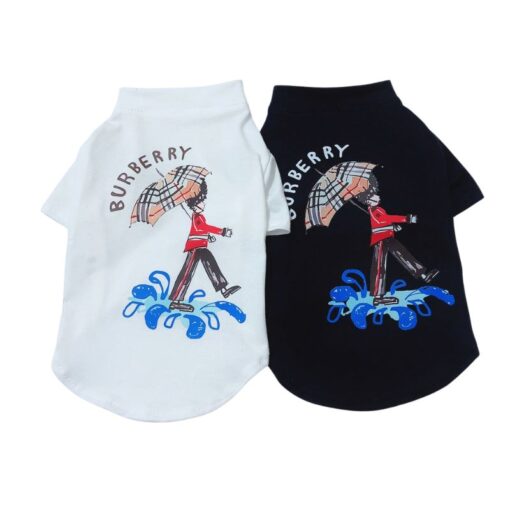 Black and white Barkberry Royal Guard dog t-shirts with blue graphic detail