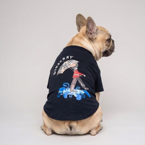 Back view of the black Barkberry Royal Guard dog t-shirt