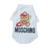 White Pawchino Baseball Bear dog t-shirt with sporty bear graphic