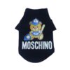 Black Pawchino Baseball Bear dog t-shirt with sporty bear graphic