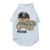 White Pawchino Pirate Bear dog t-shirt with pirate bear print