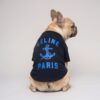 Back view of the black Pawline Anchor dog t-shirt