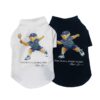 Black and white Polo Pup Club Tennis Bear dog t-shirts