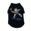 Black Polo Pup Club Tennis Bear dog t-shirt with sporty graphic