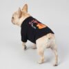 Back view of the black Pupchi Guitar dog t-shirt