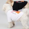 White Pupchi Guitar dog tee in a lifestyle view