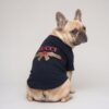 Back view of the black Pupchi Ribbon dog t-shirt