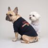 Side view of the black Pupchi Ribbon dog tee