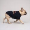 Side view of the black Pupchi Ribbon dog t-shirt