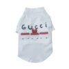 White Pupchi Train dog t-shirt with train graphic