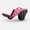 Pink dog life vest with detachable chin support by Paws Circle