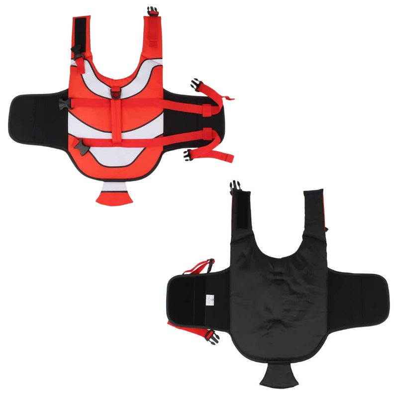 Paws Circle Clownfish Life Vest inside and outside view