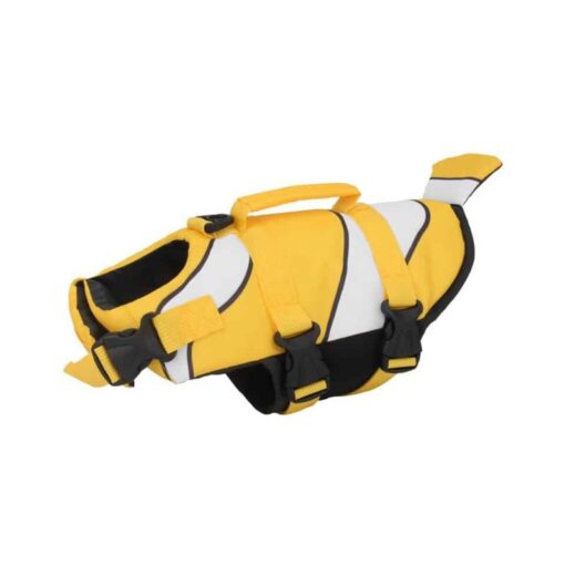 Yellow Paws Circle Clownfish Life Vest product image on white background