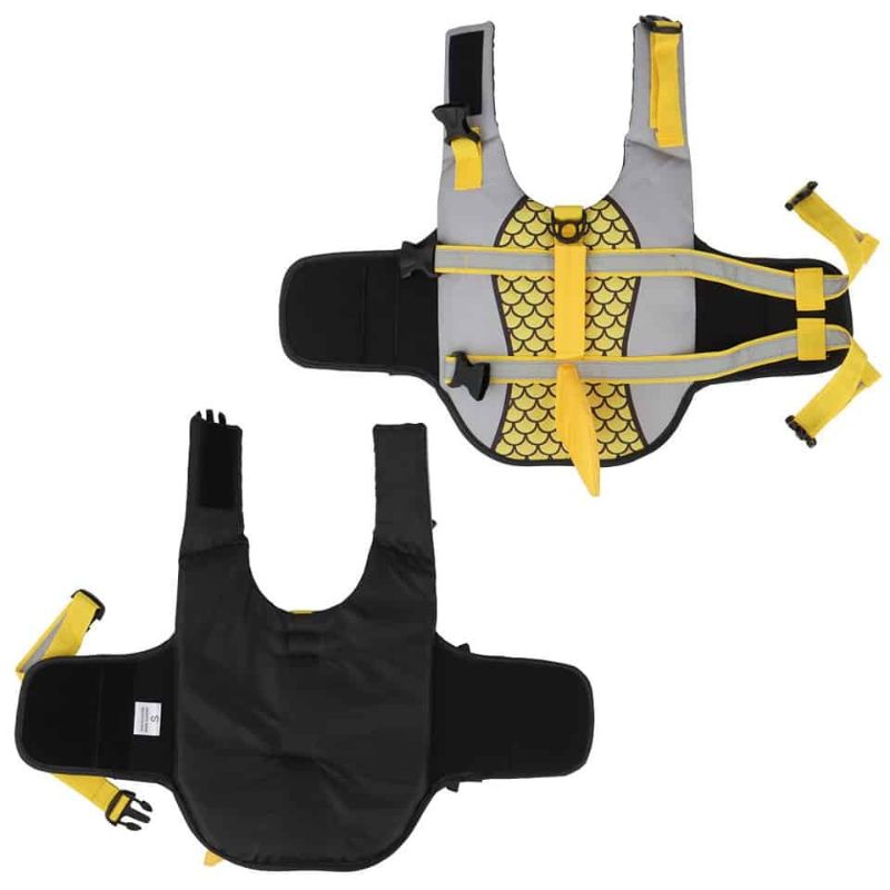 Paws Circle Mermaid Fin Life Vest construction view