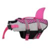 Pink Paws Circle Mermaid Fin Life Vest product image on white background