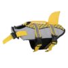 Yellow Paws Circle Mermaid Fin Life Vest product image on white background