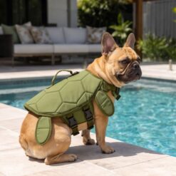 Paws Circle Turtle Swim Life Vest lifestyle dog swim image 2