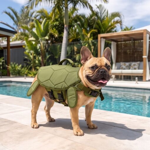 Paws Circle Turtle Swim Life Vest lifestyle dog swim image 4