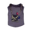 Paws Circle Boutique Handbag Sleeveless Dog Tee — Charcoal product photo