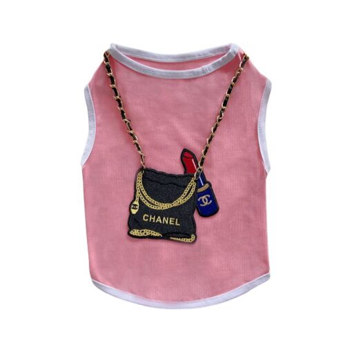 Paws Circle Boutique Handbag Sleeveless Dog Tee — Pink product photo