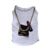 Paws Circle Boutique Handbag Sleeveless Dog Tee — White product photo