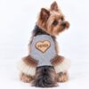 Dog model wearing the Paws Circle Golden Heart Tutu Dog Dress