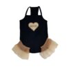 Paws Circle Golden Heart Tutu Dog Dress — Black product photo