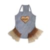 Paws Circle Golden Heart Tutu Dog Dress — Grey product photo