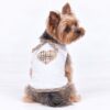 Dog model wearing the Paws Circle Heritage Check Heart Sleeveless Dog Tee