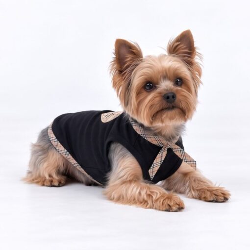 Paws Circle Heritage Check Heart Sleeveless Dog Tee product photo