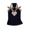 Paws Circle Heritage Heart Ribbon Dog Dress — black product photo