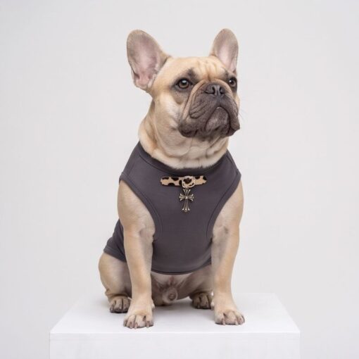 Paws Circle Leopard Cross Sleeveless Dog Tee product photo