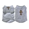 Paws Circle Leopard Cross Sleeveless Dog Tee — Grey product photo