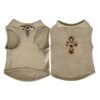 Paws Circle Leopard Cross Sleeveless Dog Tee — Olive product photo