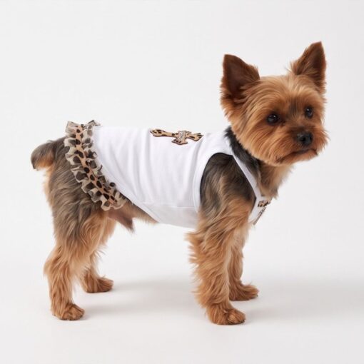 Paws Circle Leopard Cross Tutu Dog Dress product photo