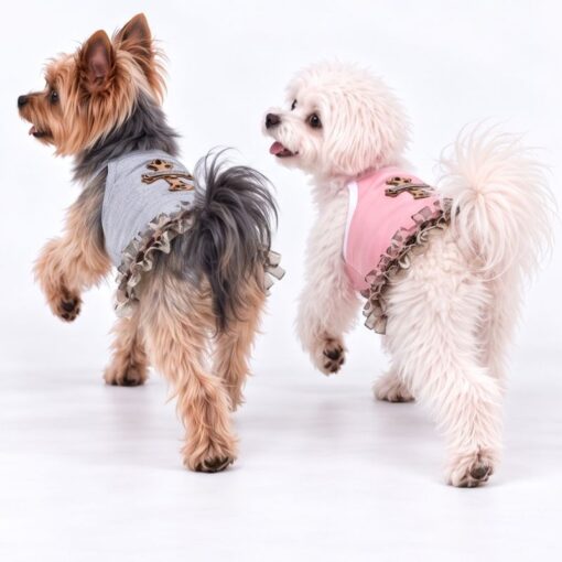 Paws Circle Leopard Cross Tutu Dog Dress product photo