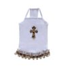 Paws Circle Leopard Cross Tutu Dog Dress — white product photo