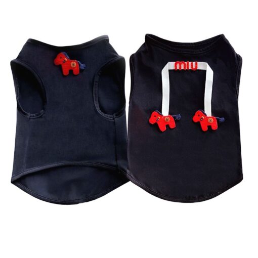 Paws Circle Little Pony Sleeveless Dog Tee — Black product photo