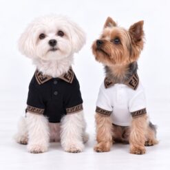 Paws Circle Monogram Trim Dog Polo Tee product photo