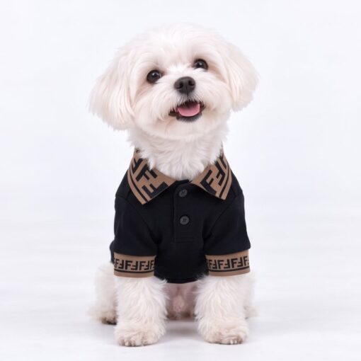 Paws Circle Monogram Trim Dog Polo Tee product photo
