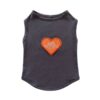 Paws Circle Paris Heart Sleeveless Dog Tee — Charcoal product photo