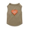 Paws Circle Paris Heart Sleeveless Dog Tee — Olive product photo