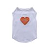Paws Circle Paris Heart Sleeveless Dog Tee — White product photo