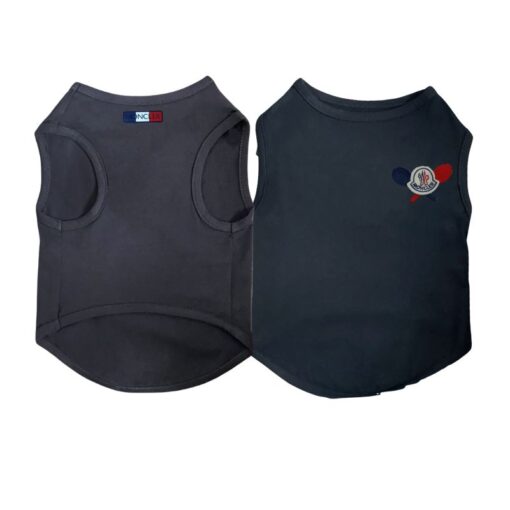 Paws Circle Racquet Club Sleeveless Dog Tee — Black product photo