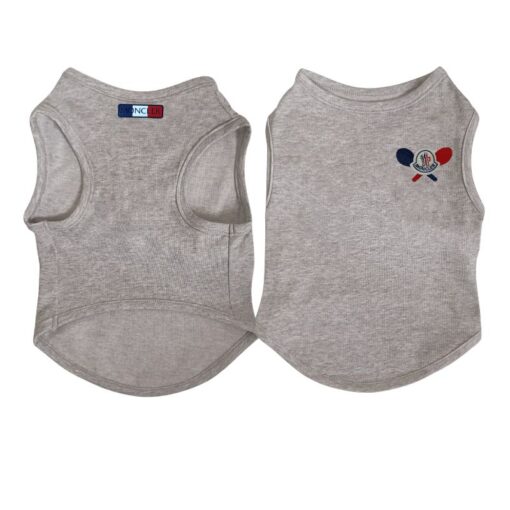 Paws Circle Racquet Club Sleeveless Dog Tee — Grey product photo